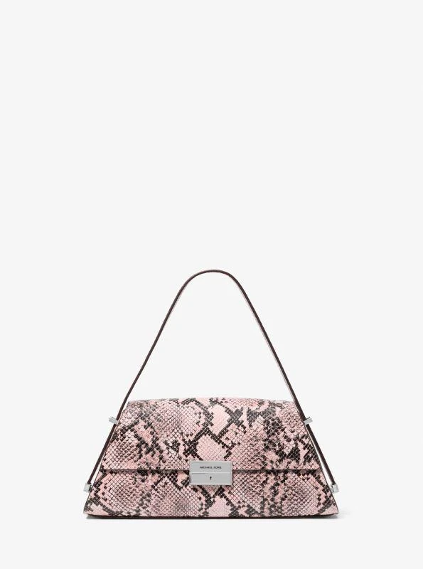 Michael Kors Ludlow Medium Snake Embossed Leather Shoulder Bag 1