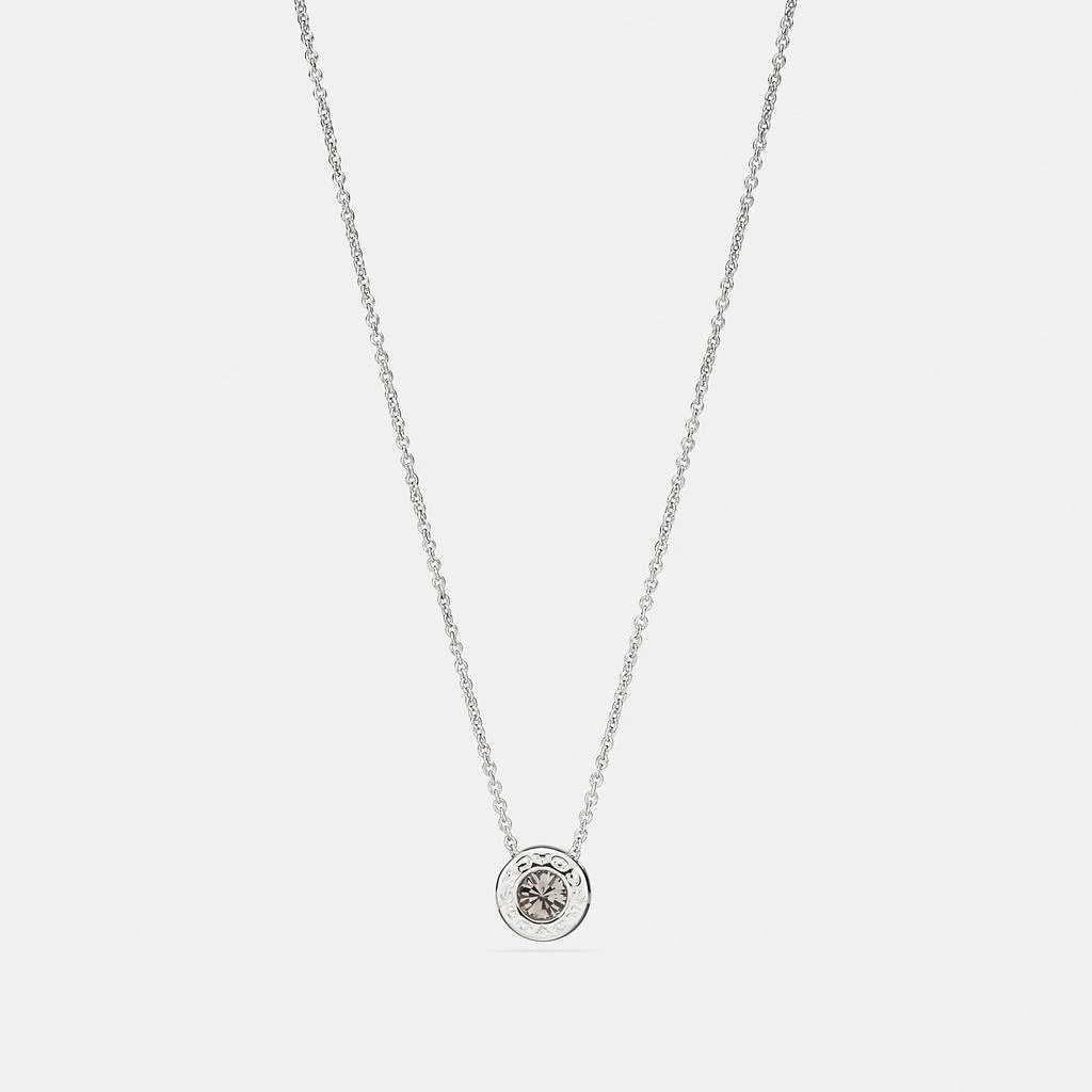 Coach Open Circle Stone Strand Necklace 1