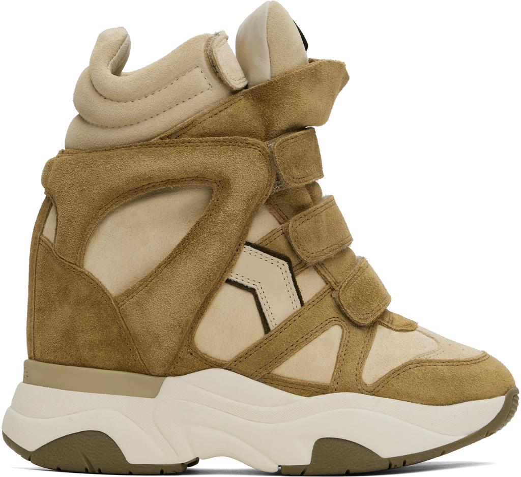 Isabel Marant Beige & Khaki Balskee Sneakers