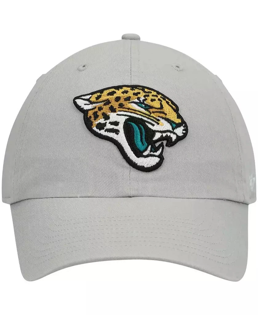 47 Brand Men
s Gray Jacksonville Jaguars Logo Clean Up Adjustable Hat 2