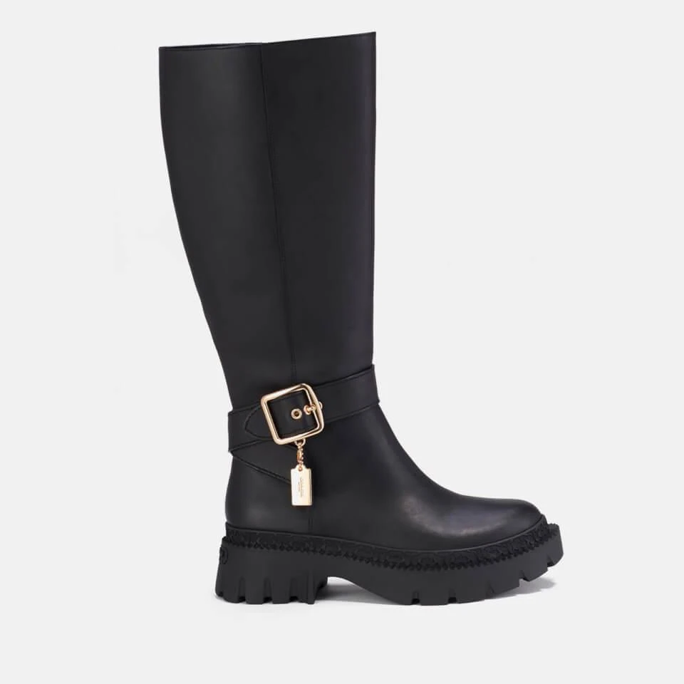 Coach COACH JAMES LEATHER KNEE-HIGH BOOTS 1