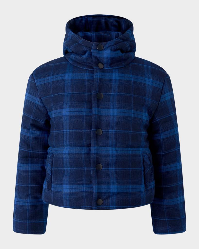 Rachel Riley Boy's Check-Print Puffer Jacket, Size 2-10