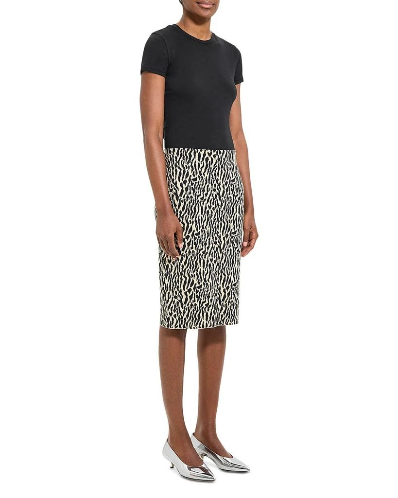 Theory Bristol Animal Print Pencil Skirt 4