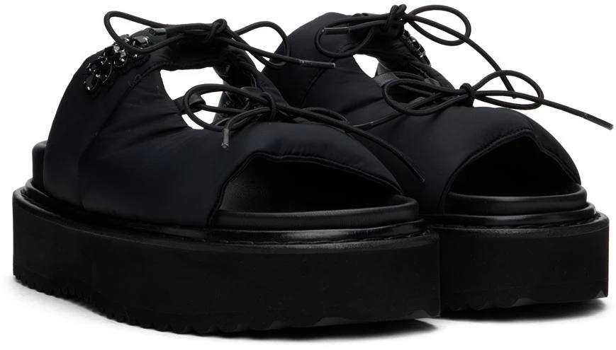 Simone Rocha Black Platform Ghillie Sandals 4