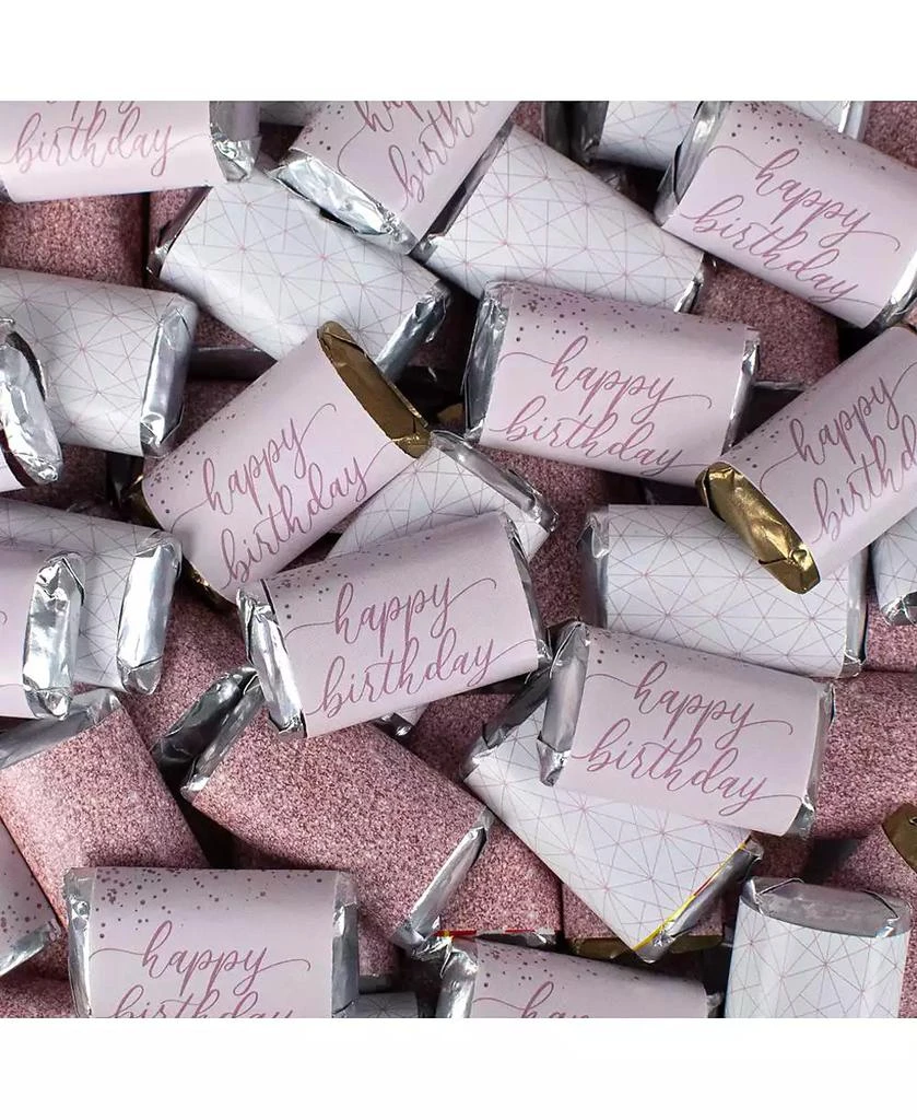 Just Candy Rose Gold Happy Birthday Candy Hershey
s Chocolate Mix, 108 Pieces