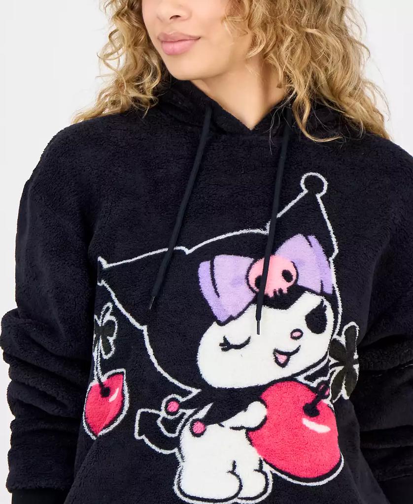 Hybrid Juniors' Kuromi Plush Fleece Graphic Hoodie