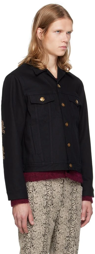Ernest W. Baker Black Studded Denim Jacket 2