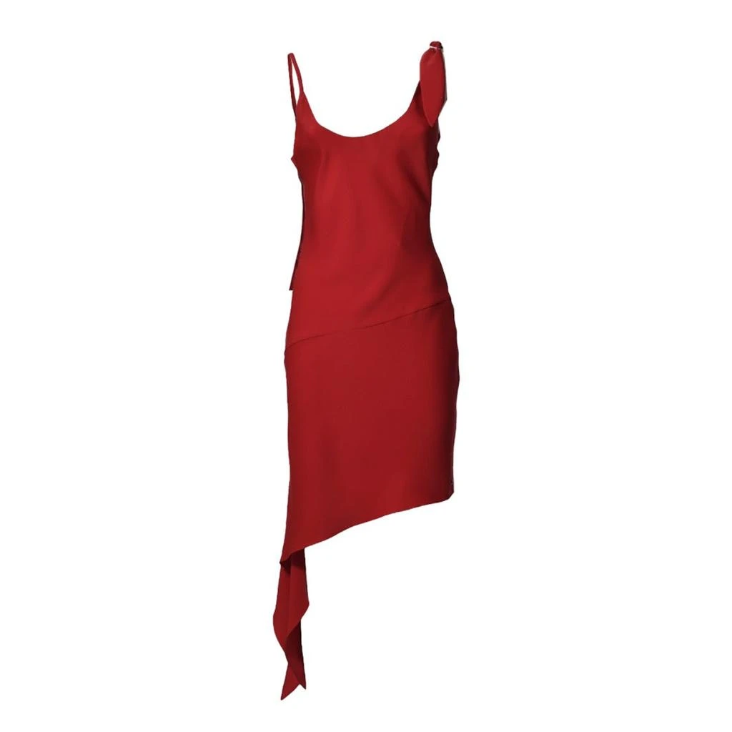 open lace back dress 1980s Red Seamed Courreges Shift Dress – Shrimpton Couture