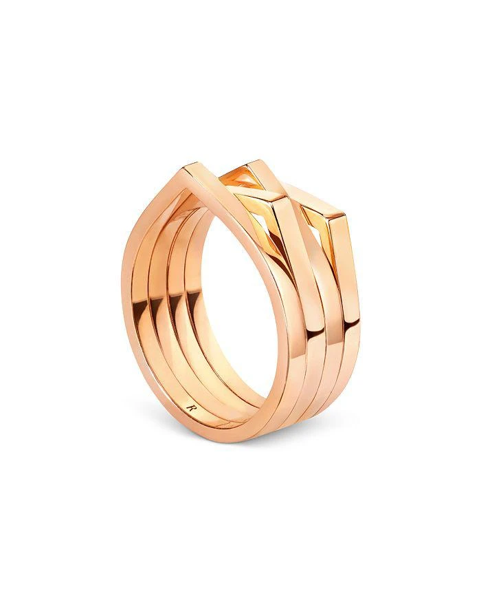 Repossi 18K Rose Gold Antifer V Shape Four Row Band