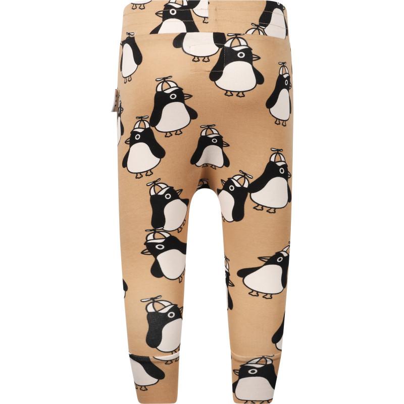 Huxbaby Cool penguin organic baggy pants in light brown