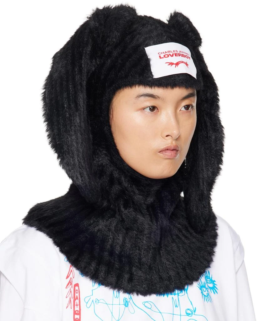 Charles Jeffrey Loverboy Black Fluffy Rabbit Balaclava 2