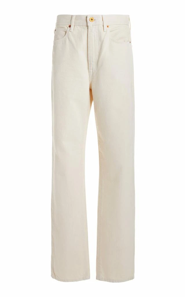 SLVRLAKE SLVRLAKE - London Rigid High-Rise Straight-Leg Jeans  - White - 28 - Moda Operandi 1