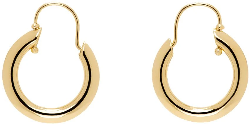 Mondo Mondo Gold Swivel Hoop Earrings 1