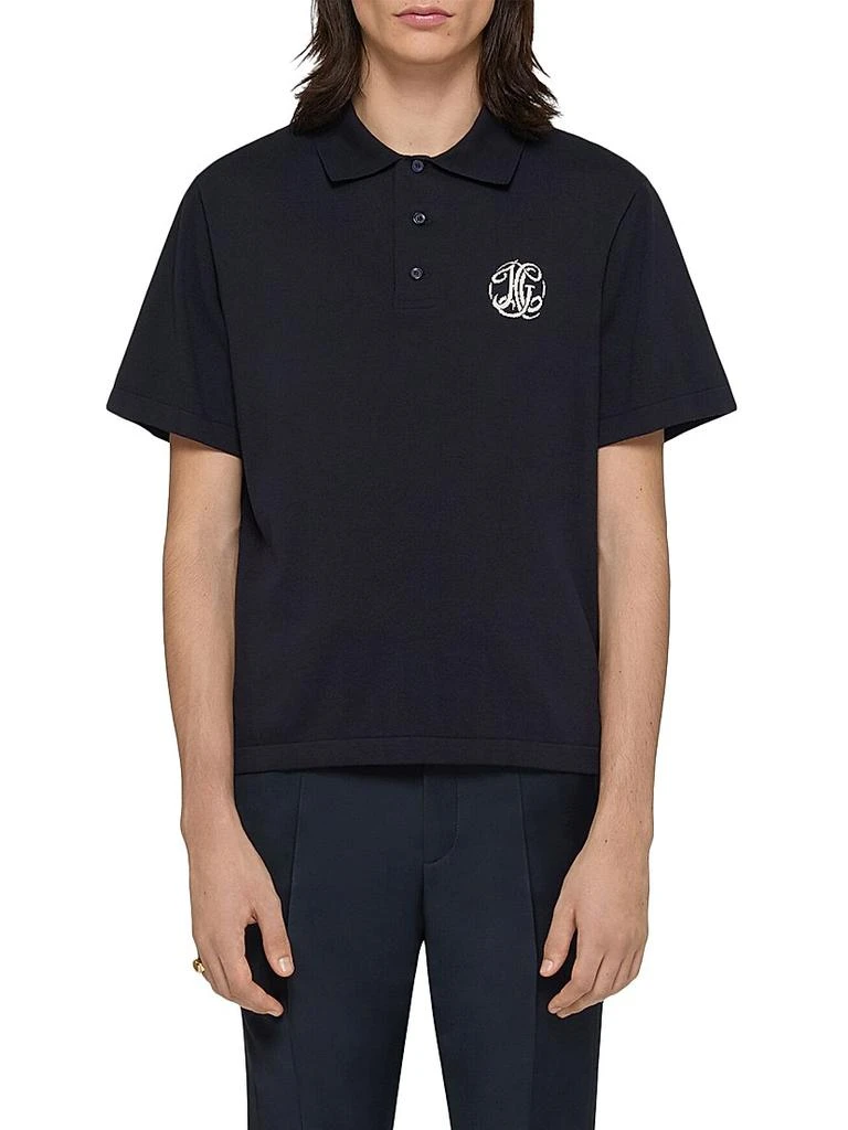 Givenchy Polo Shirt in Knit with HG Jacquard 3