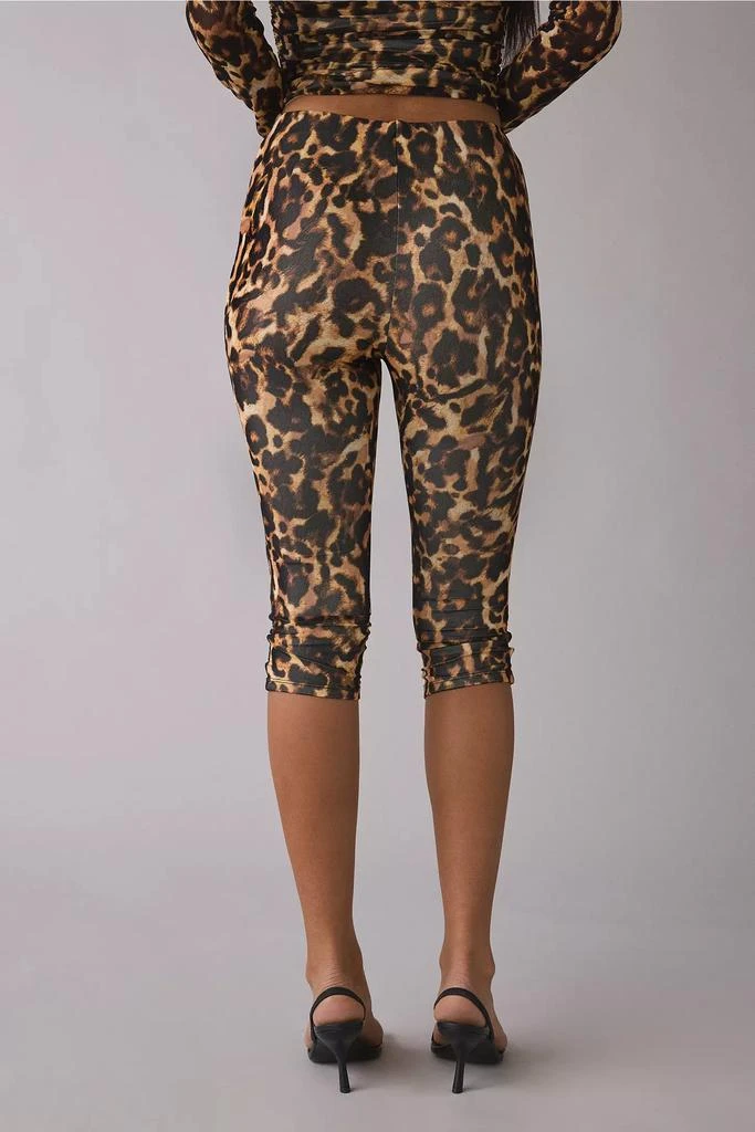 AFRM AFRM Gianna Animal Print Mesh Capri Pant 5