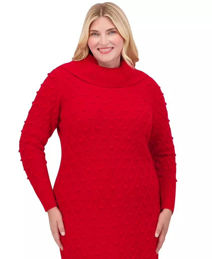 Shop Plus Size Cowlneck Textured-Dot Sweater Dress on Sale at BeyondStyle   Get 85% Off Plus Size Cowlneck Textured-Dot Sweater Dress with Limited-Time  Flash Deals, Exclusive Discounts, and Special Offers. Enjoy Unbeatable