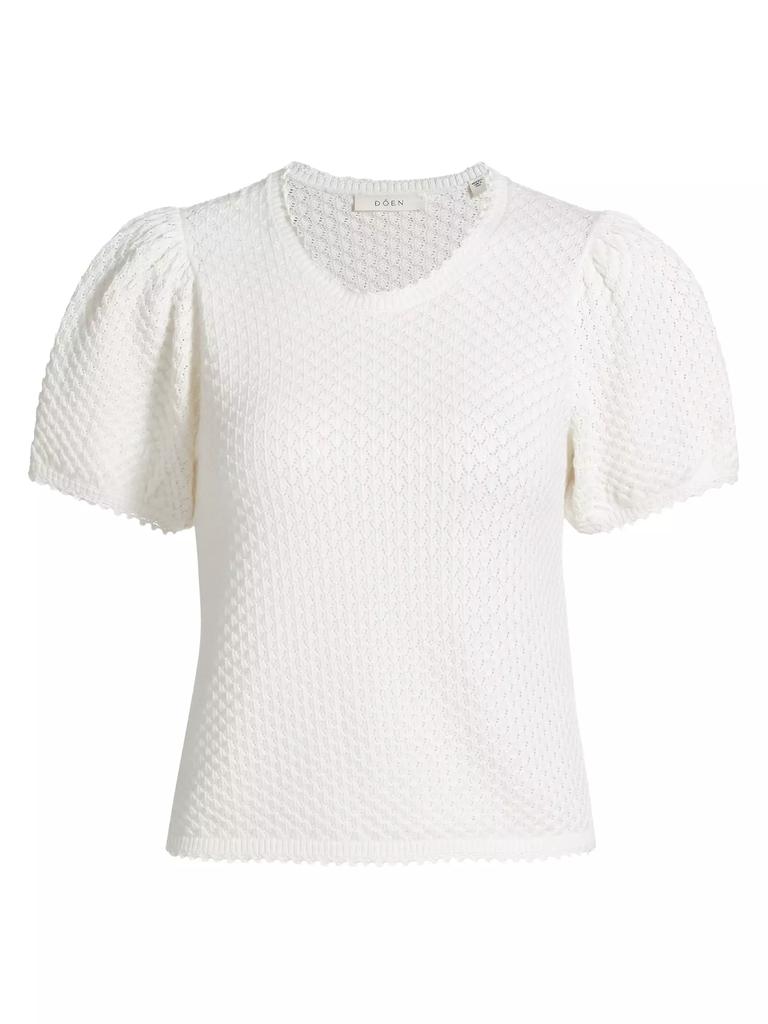 DÔEN Carena Cotton-Silk Pointelle Top