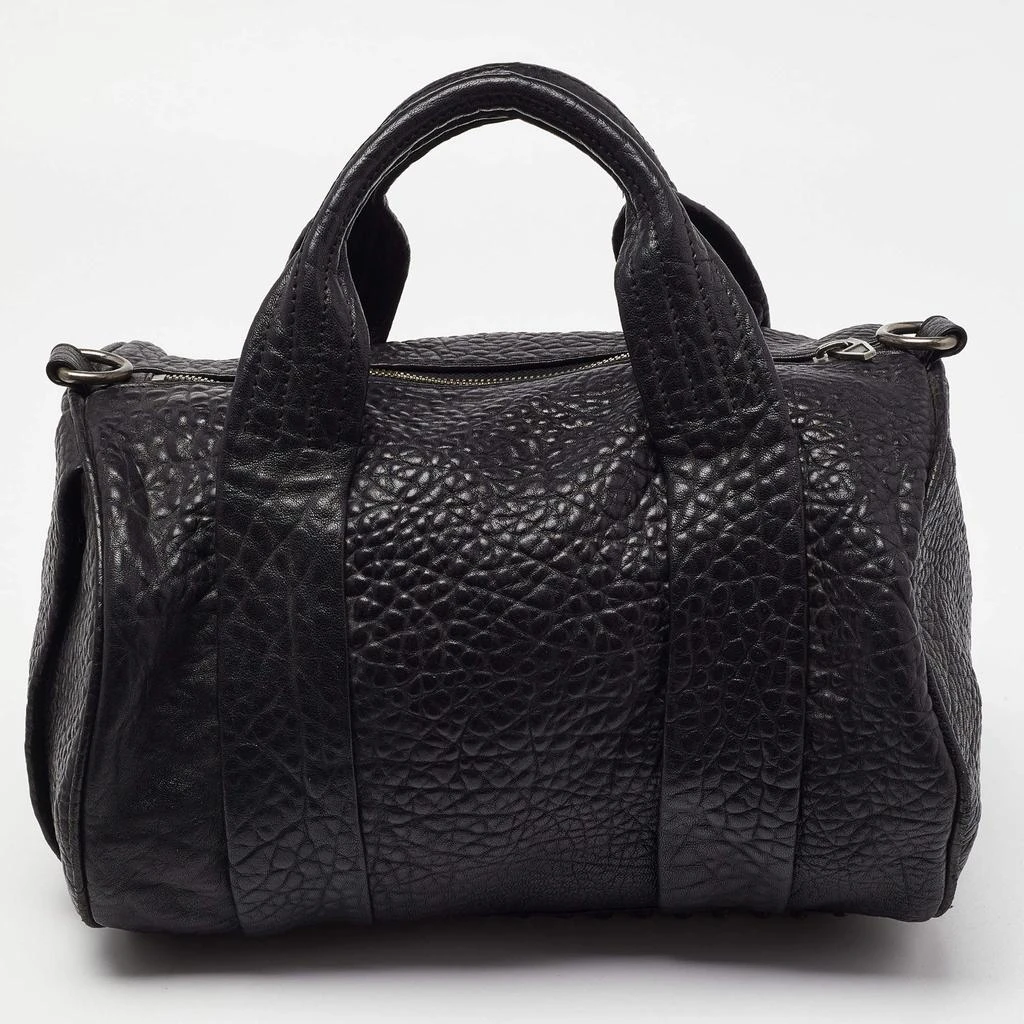 Alexander Wang Alexander Wang Black Pebbled Leather Rocco Duffle Bag 4