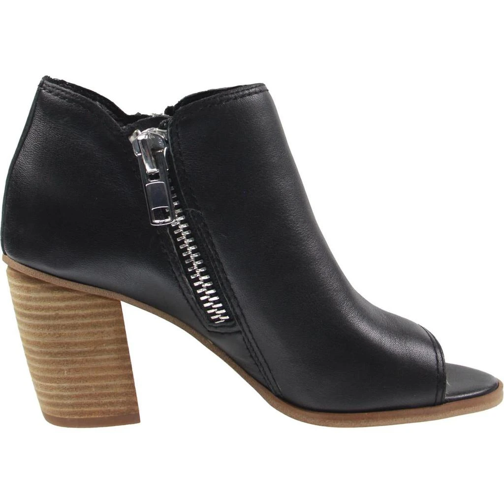 Lucky Brand Joseleen Womens Leather Peep-Toe Booties 6