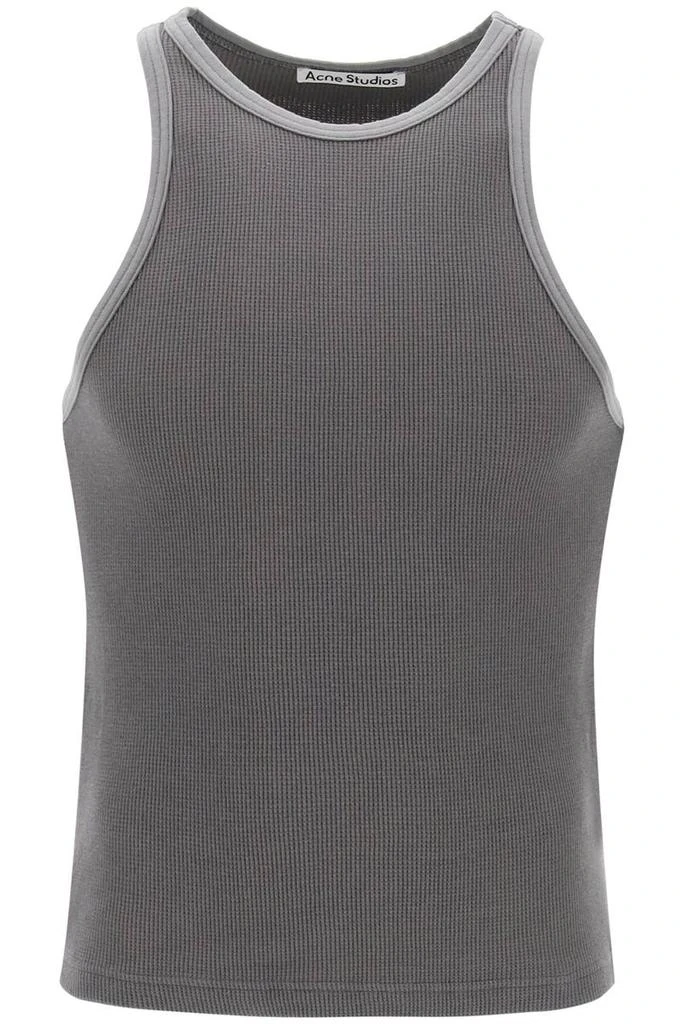 Acne Studios cotton waffle tank top 1