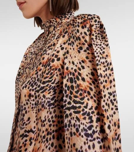 Isabel Marant Lamia leopard-print ruffled blouse 4