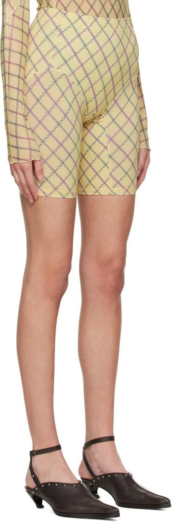 KNWLS Yellow Polyester Shorts