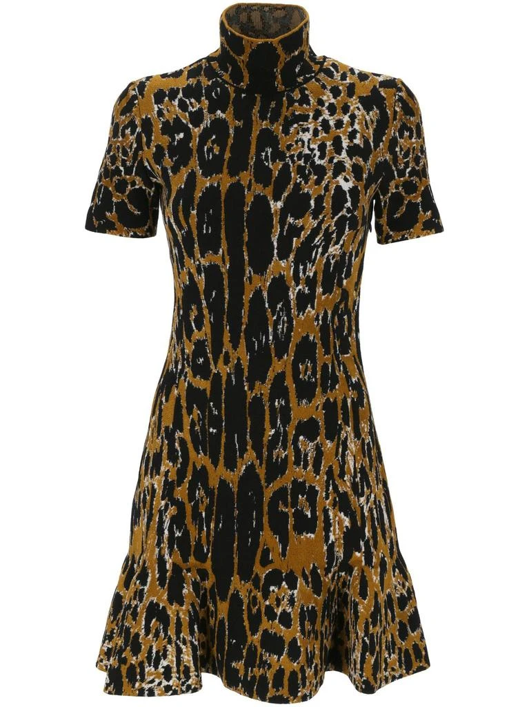Alaïa Alaïa Leopard Jacquard Skater Dress 1