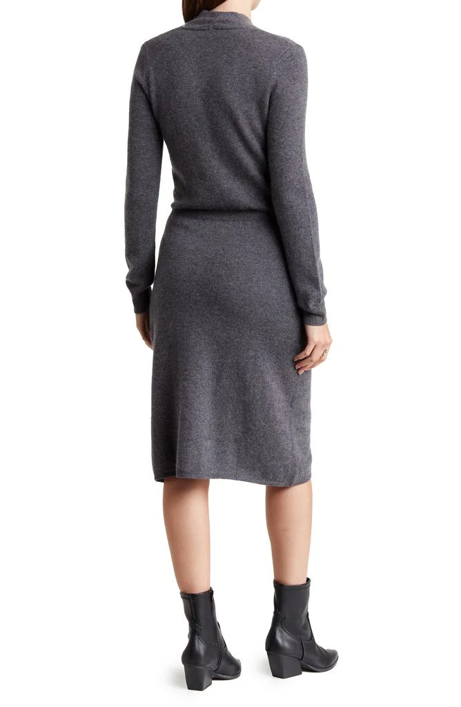 Sofia Cashmere Long Sleeve Cashmere Sweater Dress 2