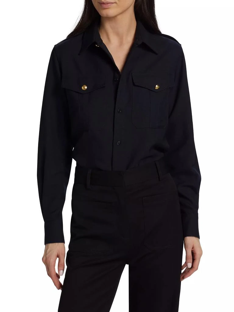 Nili Lotan Jeanette Wool Shirt 3