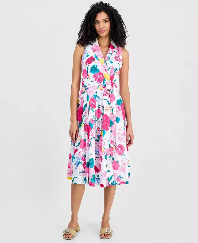 Anne Klein Petite Classic 3/4-Sleeve Wrap Dress - Dresses & Skirts - Free  Shipping - BeyondStyle