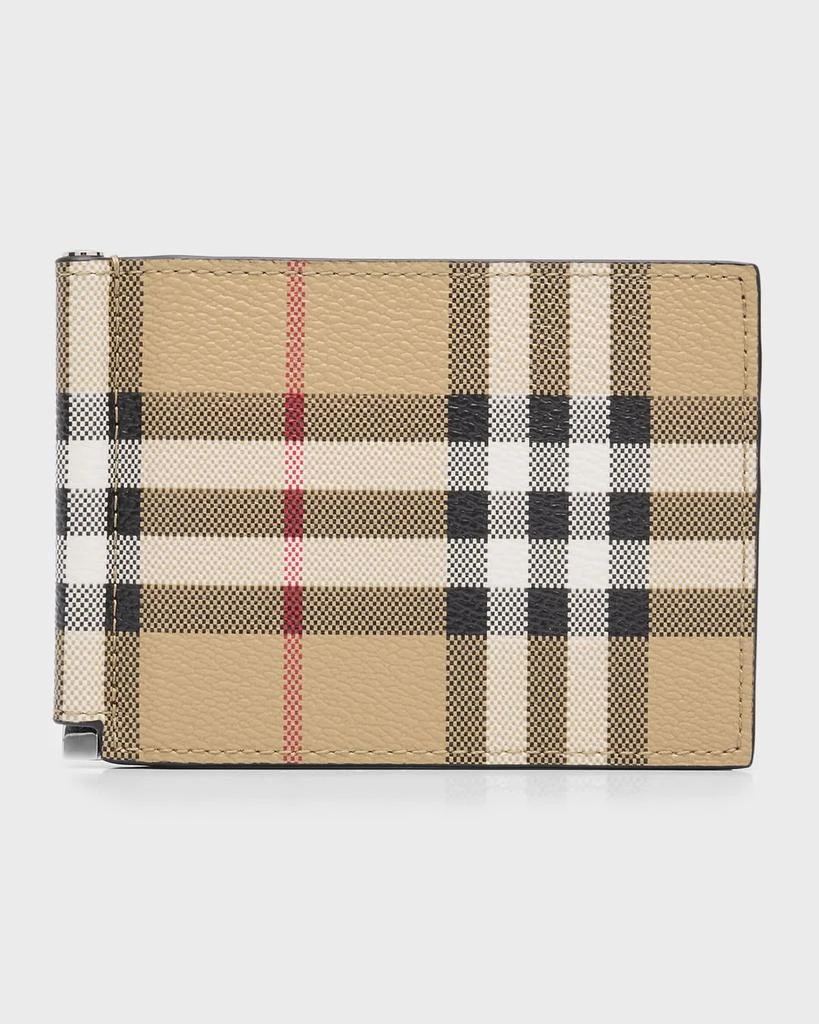 Burberry Men's Vintage Check Money Clip Card Case 1
