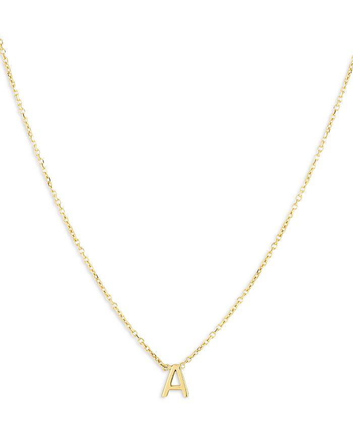 Moon & Meadow 14K Yellow Gold Initial Pendant Necklace, 16"