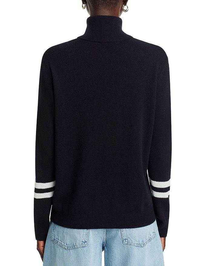 AQUA Athletic Stripe Turtleneck Sweater - Exclusive 4