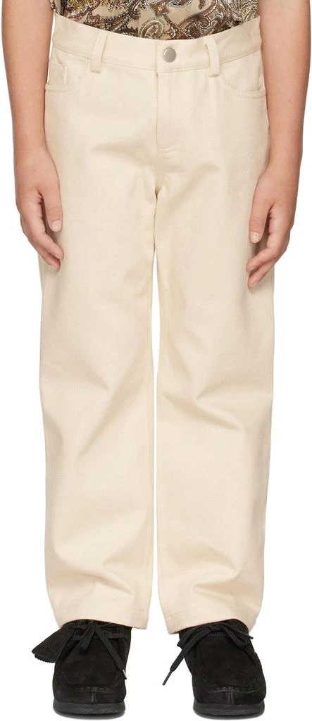 BO(Y)SMANS Kids Off-White Cotton Trousers