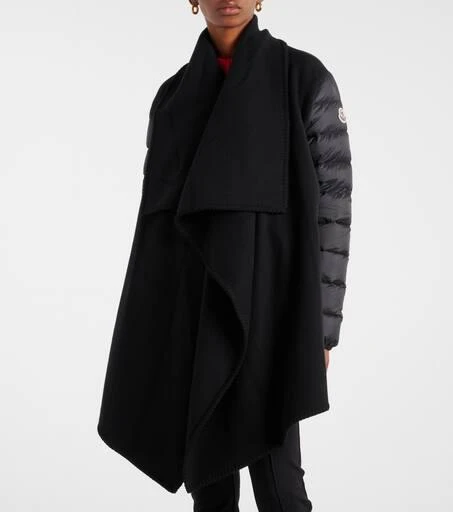Moncler Down-paneled wool-blend coat 4