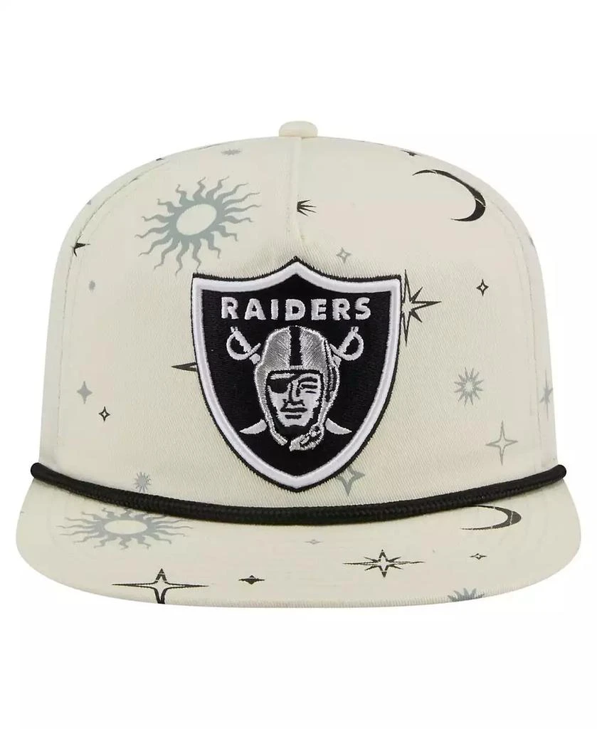 New Era Men's Cream Las Vegas Raiders Celestial Golfer Adjustable Hat 3