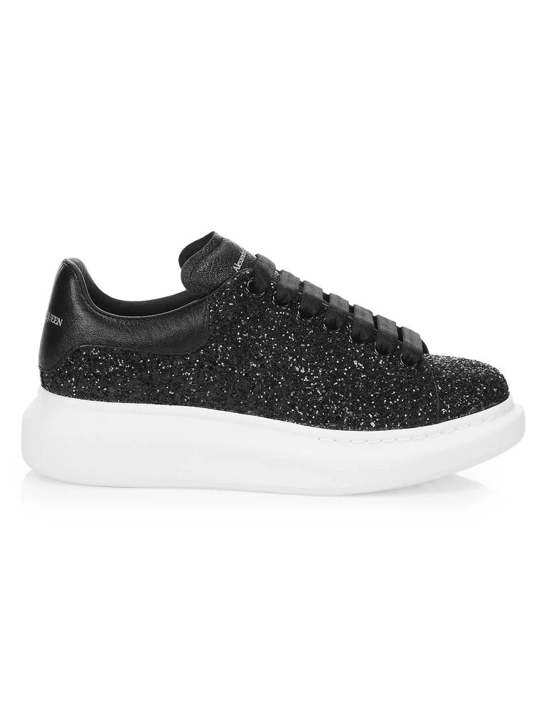 Alexander McQueen Women's Glitter Leather Platform Sneakers 1