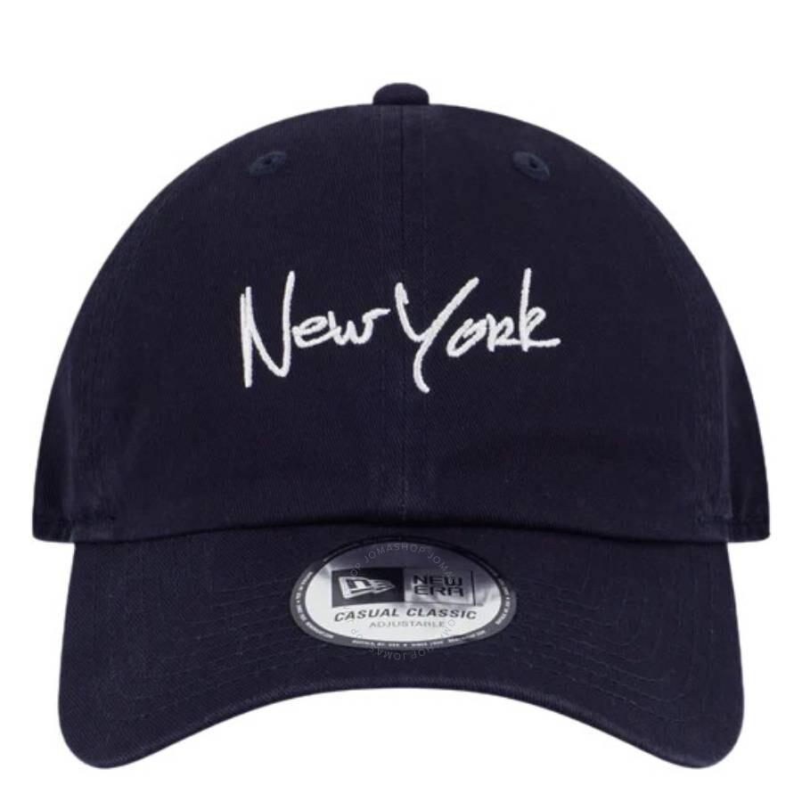 キャップ New Era 920UNST NE SCRIPT SERIES WHI NVY NE 920 Women's Black Adjustable Cap - The Bomber Store