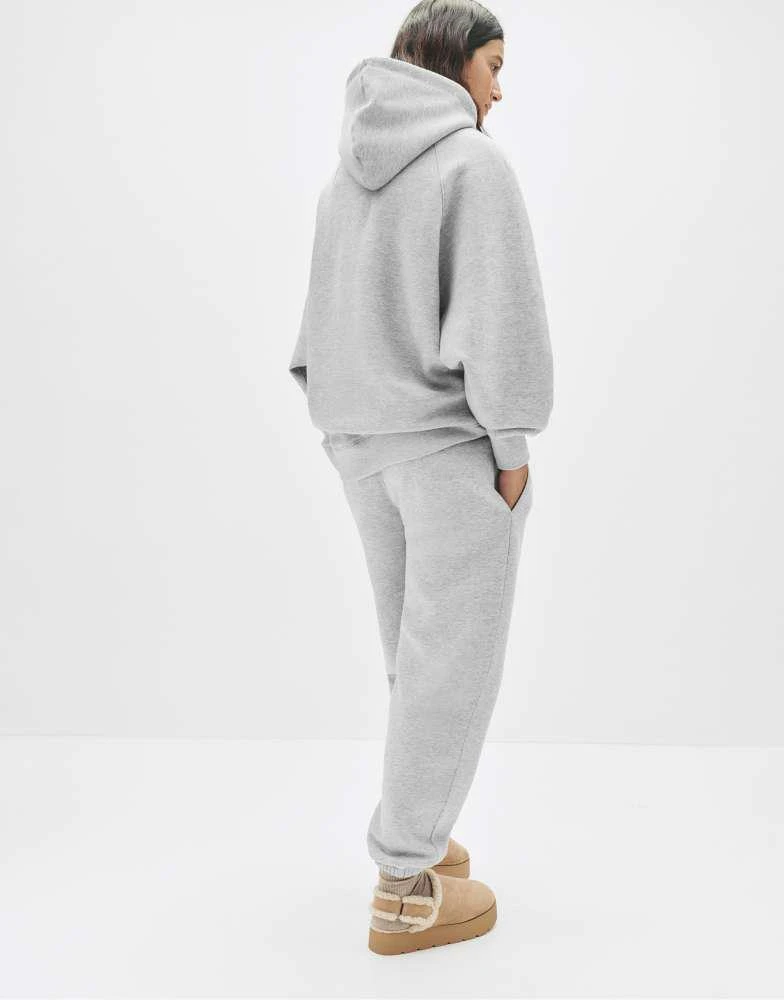 Pull&Bear Pull&Bear Seam detail tracksuit bottoms in grey marl 3