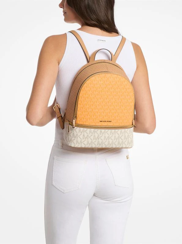 Michael Kors Rhea Medium Color-Block Signature Logo Backpack 3