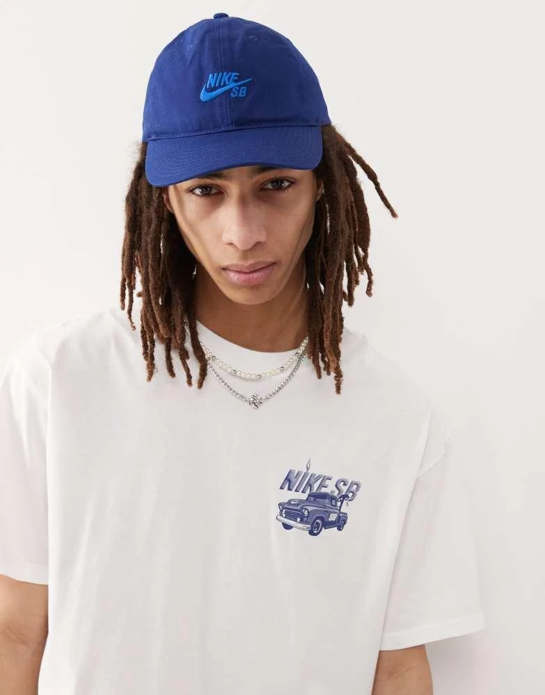 NIKE Nike SB logo cap in navy 2