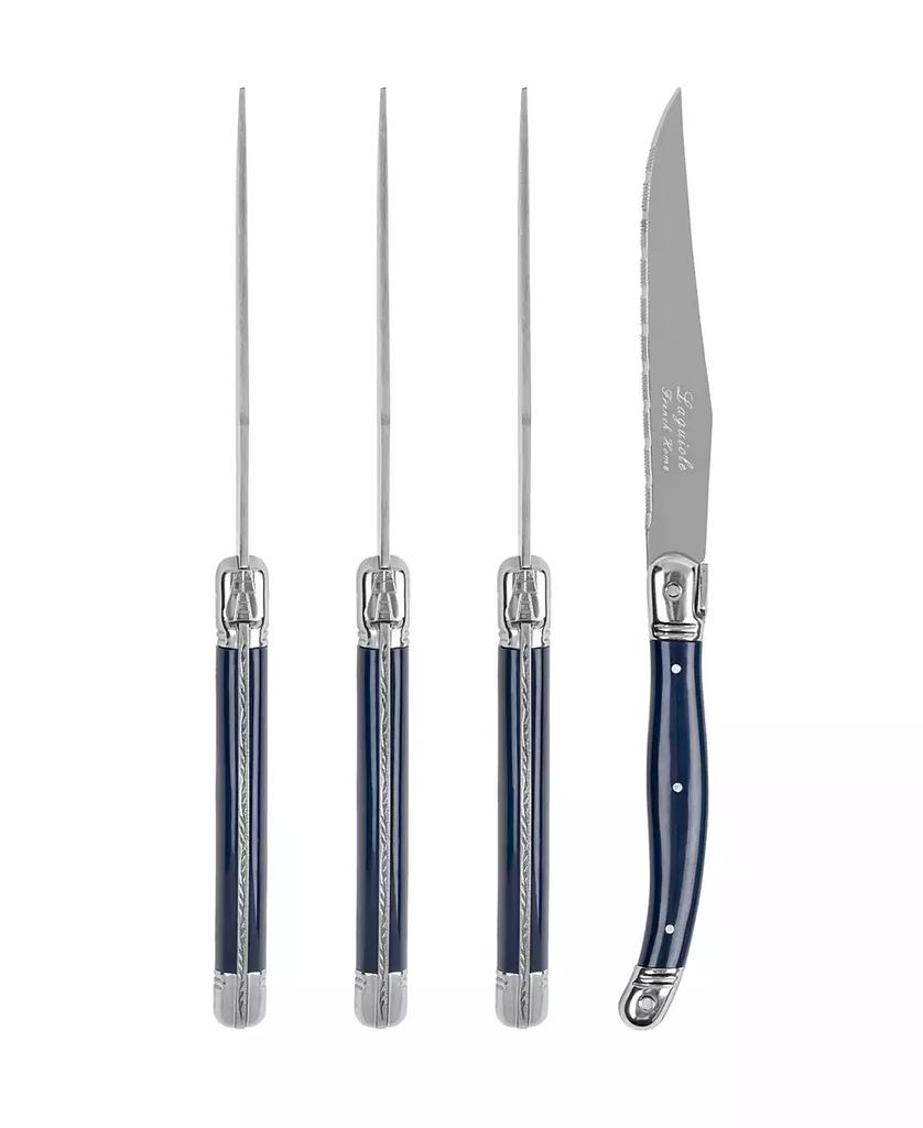 French Home Laguiole Connoisseur 4-Piece Steak Knife Set with Handles