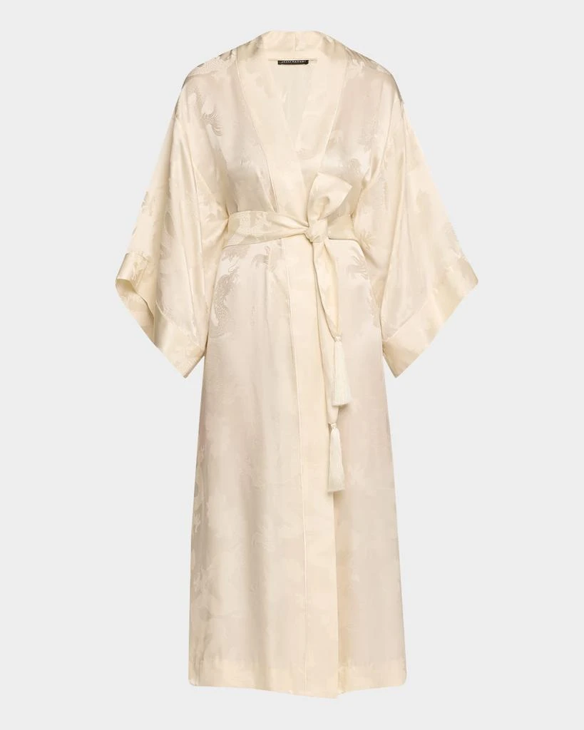 Josie Ines Jacquard Viscose-Silk Robe 1