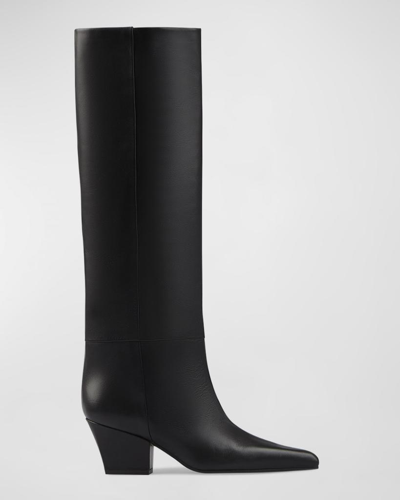 ロングブーツ PARIS TEXAS Jane leather ankle boots PARIS TEXAS Jane buckled leather knee boots | NET-A-PORTER