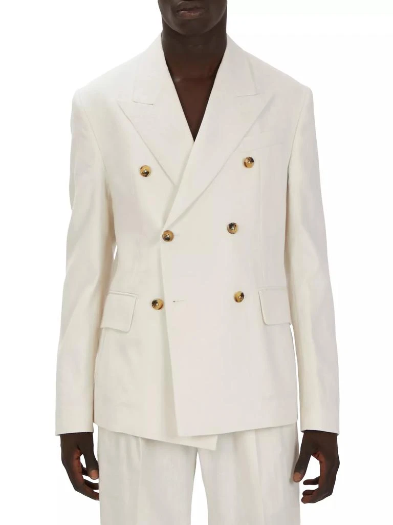 AMIRI MA Bandana Linen Double-Breasted Blazer 1