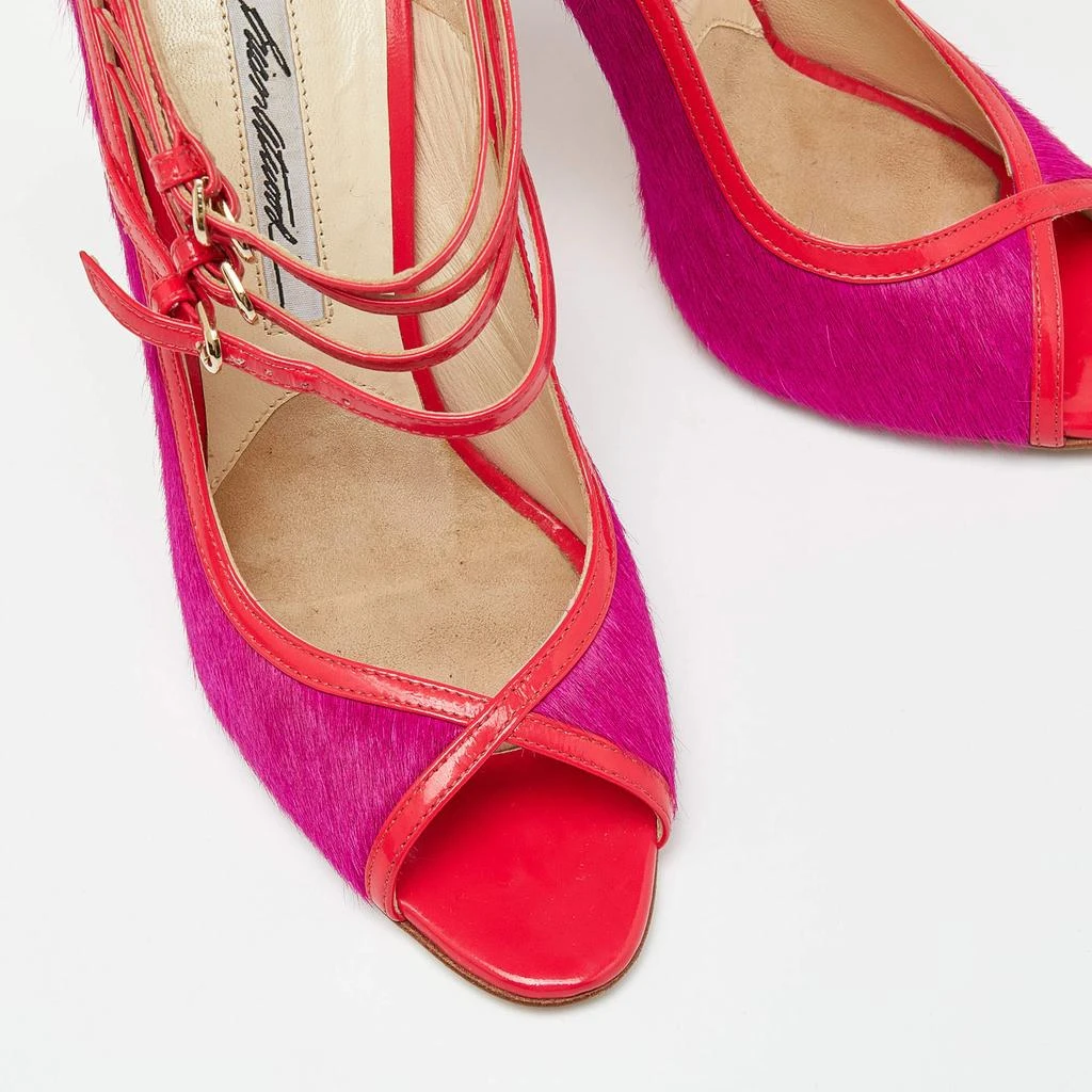 Brian Atwood Brian Atwood Pink Calf Hair and Patent Leather Stellah Pumps Size 37.5 8