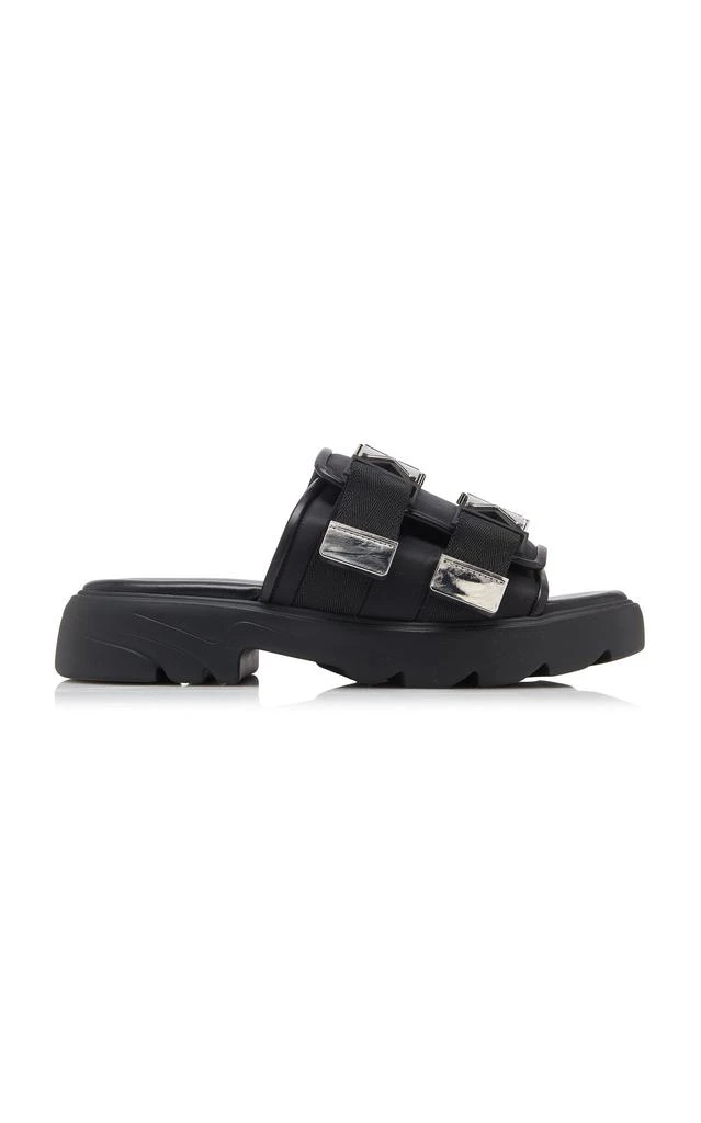 Bottega Veneta Bottega Veneta - Flash Buckled Leather and Rubber Sandals - Black - IT 38 - Moda Operandi 1