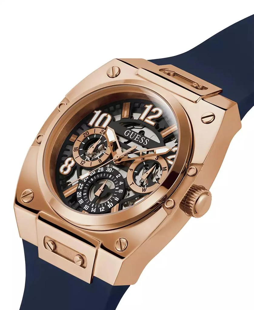 GUESS Men's Multifunction Navy Silicone Watch 43mm 4