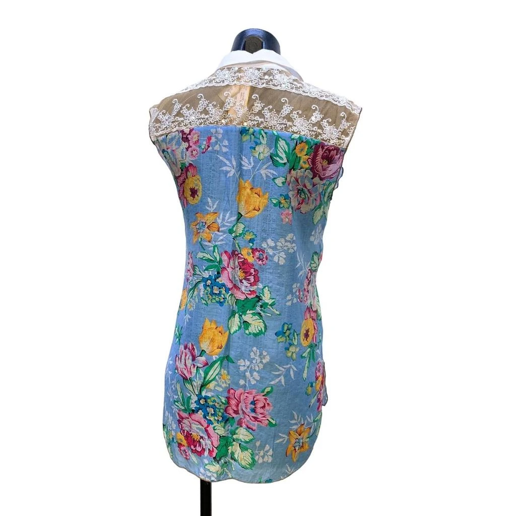 ARATTA Aratta - Silent Journey Floral Embroidered Sleeveless Button-down Shirt 3
