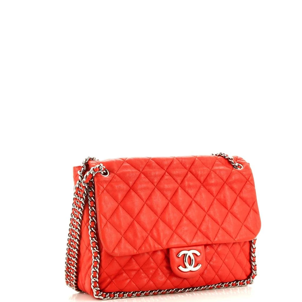 Chanel Chain Around Flap Bag Quilted Leather Maxi 2